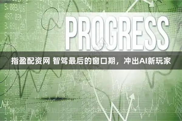 指盈配资网 智驾最后的窗口期，冲出AI新玩家
