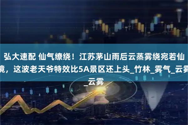 弘大速配 仙气缭绕！江苏茅山雨后云蒸雾绕宛若仙境，这波老天爷特效比5A景区还上头_竹林_雾气_云雾